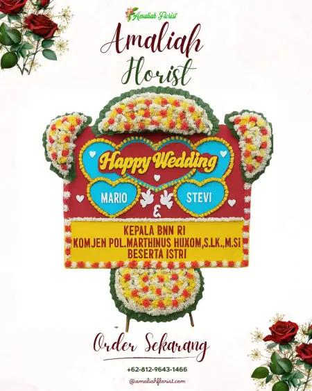 Papan Bunga Pernikahan Sumuradem Timur